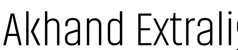 Akhand-Extralight font family download free