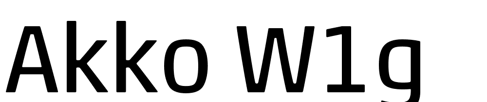 Akko-W1G font family download free