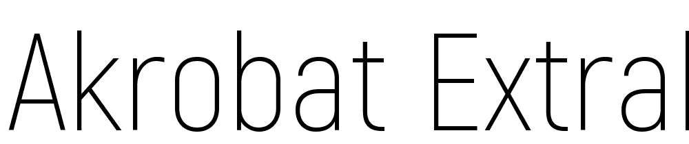Akrobat-ExtraLight font family download free