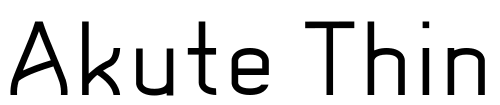 Akute-Thin font family download free