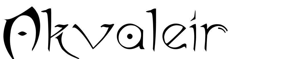 Akvaléir font family download free