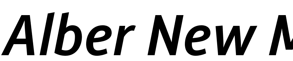 Alber-New-Medium-Italic font family download free