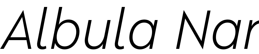 Albula-Narrow-Pro-Trial-SemiLight-Oblique font family download free