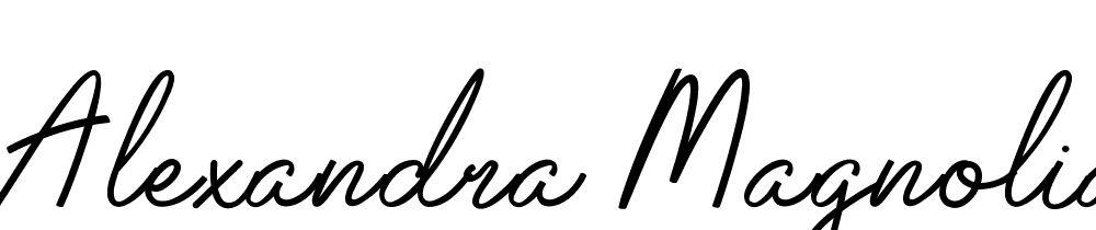 Alexandra Magnolia Script font family download free