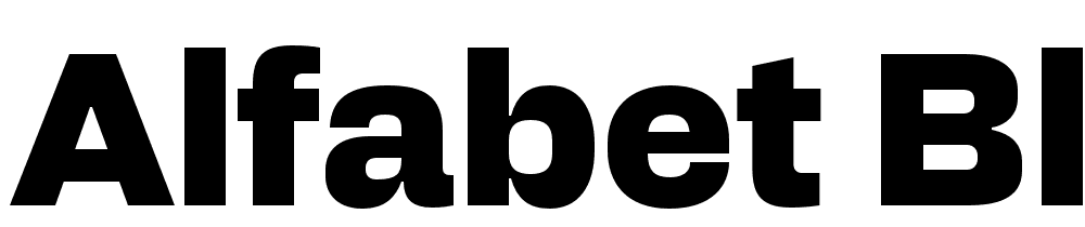Alfabet-Black font family download free