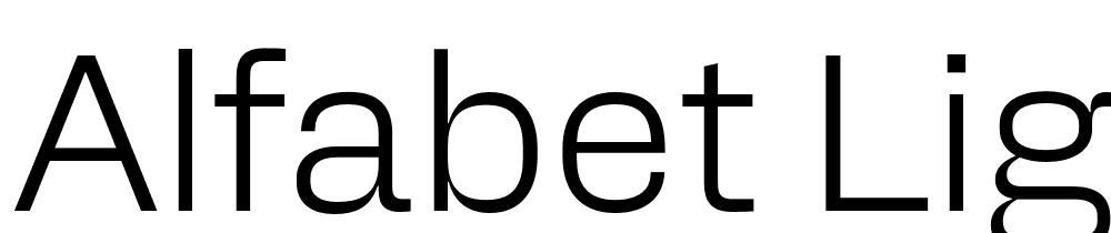 Alfabet-Light font family download free