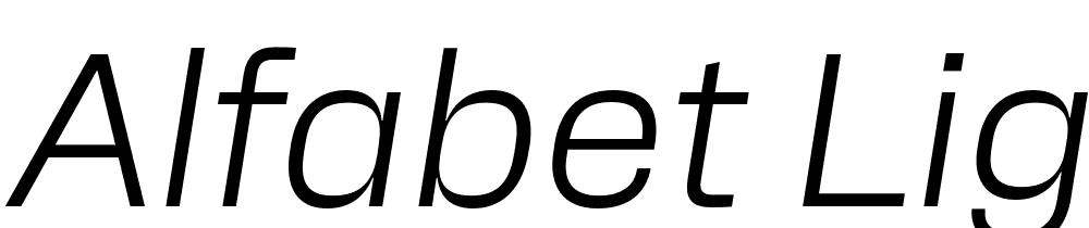 Alfabet-Light-Italic font family download free