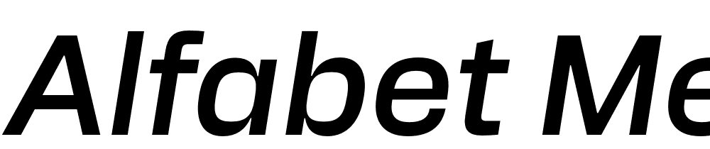 Alfabet-Medium-Italic font family download free