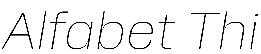 Alfabet-Thin-Italic font family download free