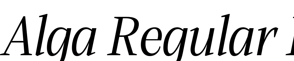 Alga-Regular-Italic font family download free