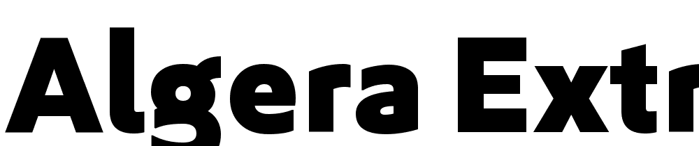 Algera Extra font family download free