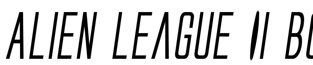 Alien-League-II-Bold-Italic font family download free