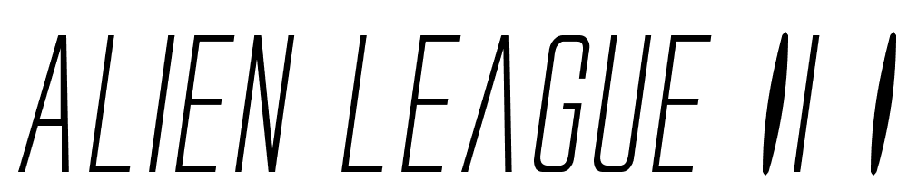 Alien-League-II-Italic font family download free