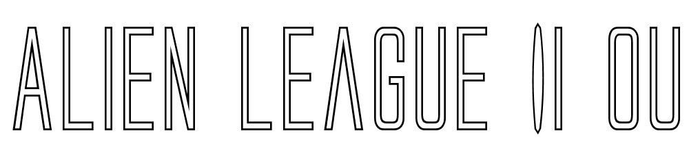 Alien-League-II-Outline font family download free