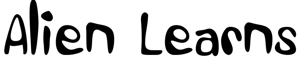 alien_learns_to_write font family download free