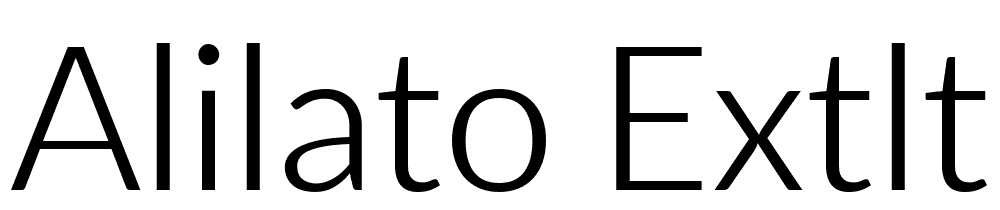 Alilato-ExtLt font family download free