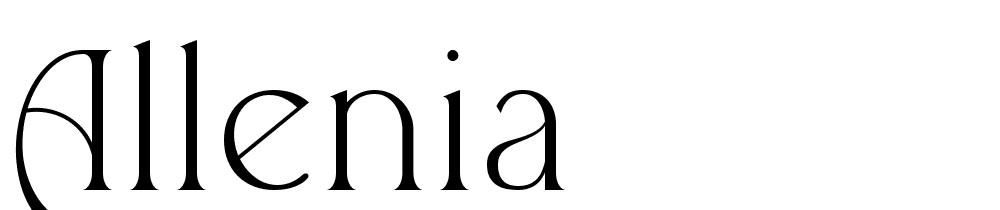 Allenia font family download free