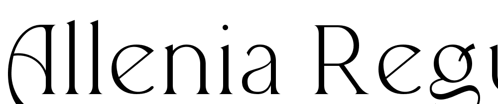 Allenia-Regular font family download free