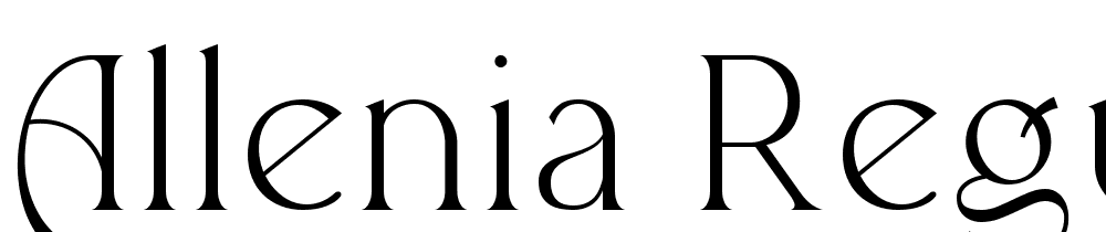 Allenia-Regular font family download free