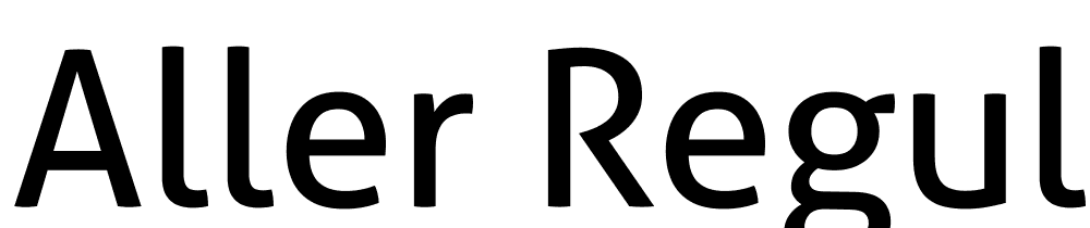 Aller-Regular font family download free