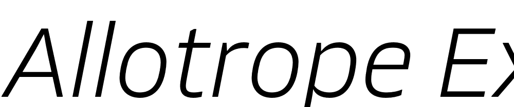 Allotrope-ExtraLight-Italic font family download free