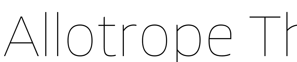 Allotrope-Thin font family download free