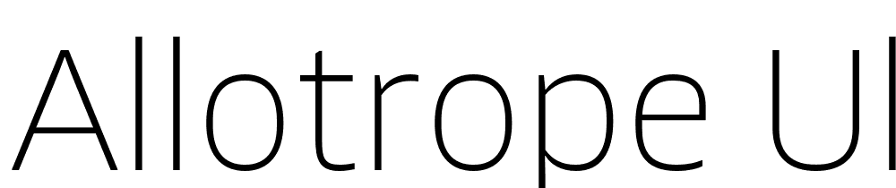 Allotrope-UltraLight font family download free