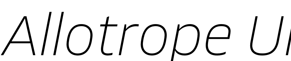 Allotrope-UltraLight-Italic font family download free