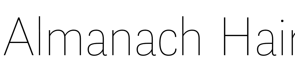 Almanach-Hairline font family download free