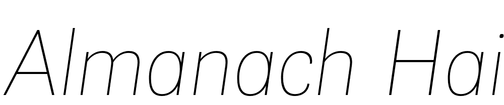 Almanach-Hairline-Italic font family download free