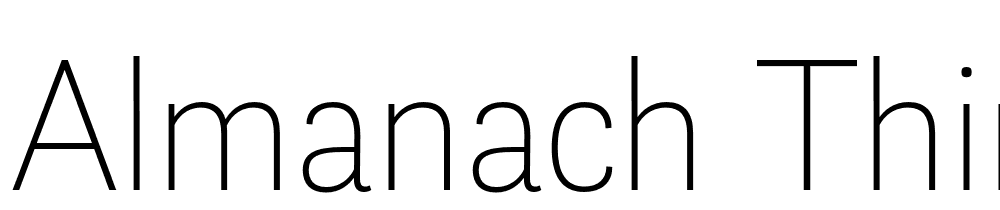 Almanach-Thin font family download free