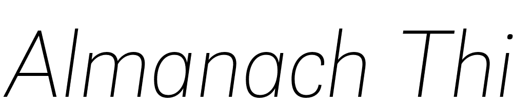 Almanach-Thin-Italic font family download free