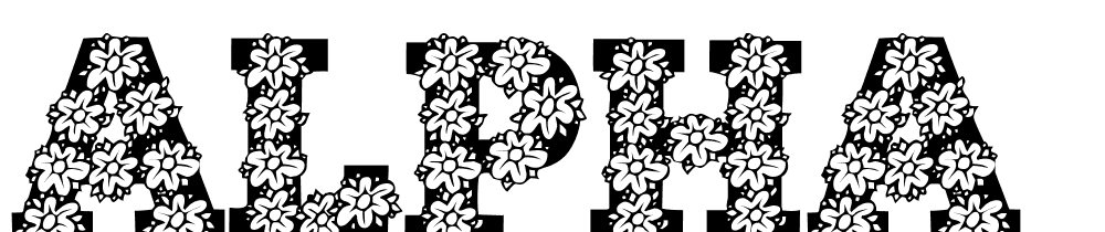 Alpha Flowers font family download free