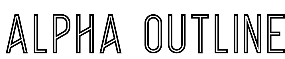 Alpha-Outline font family download free