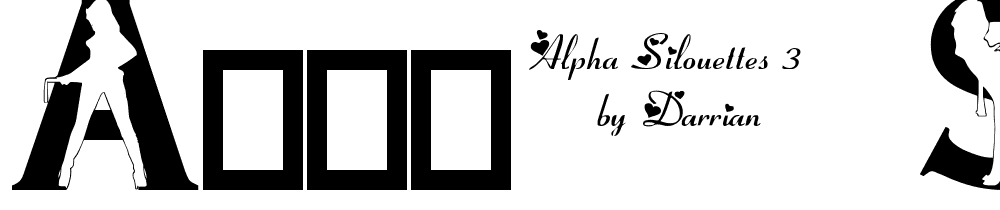 Alpha-Silouettes-3 font family download free