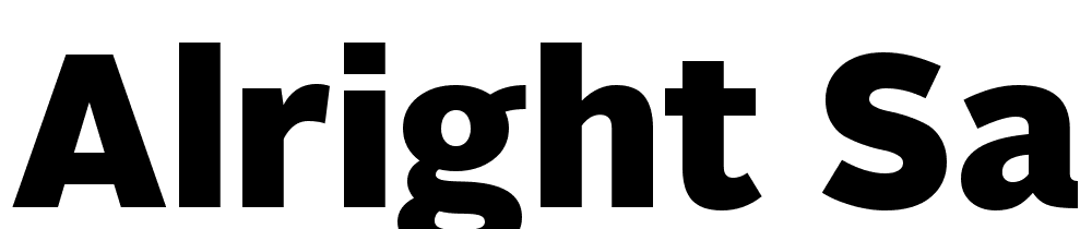 Alright-Sans-Black font family download free