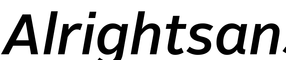 AlrightSans-MediumItalic font family download free