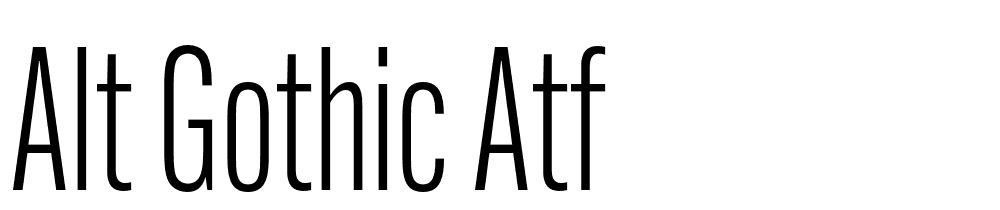 Alt Gothic ATF font family download free