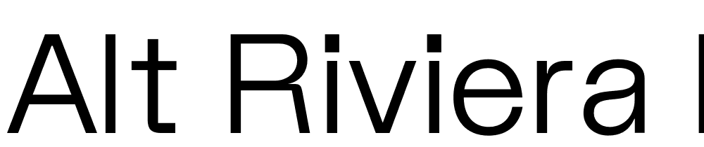 ALT-Riviera-Light font family download free