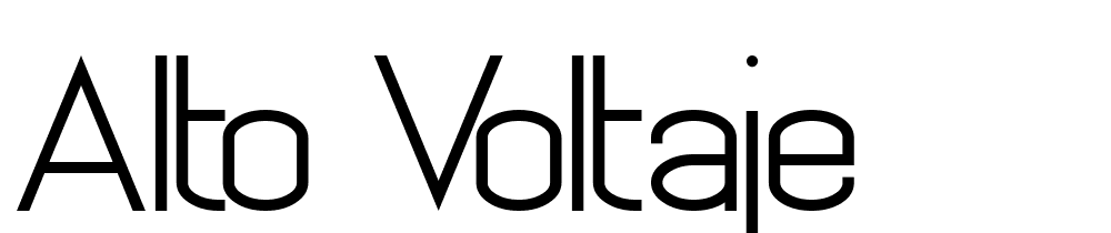 alto-voltaje font family download free