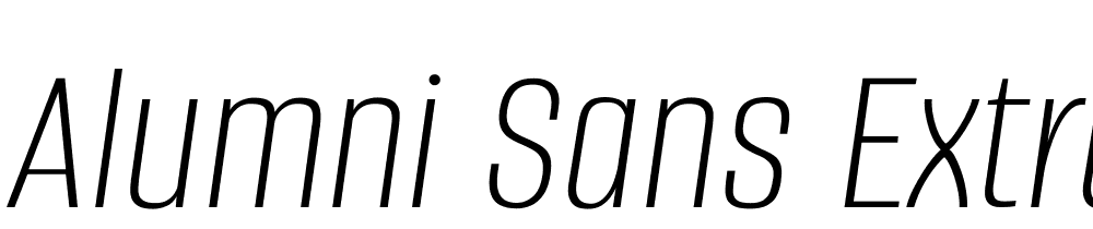 Alumni-Sans-ExtraLight-Italic font family download free
