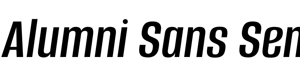 Alumni-Sans-SemiBold-Italic font family download free