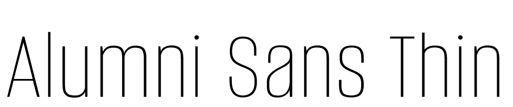 Alumni-Sans-Thin font family download free