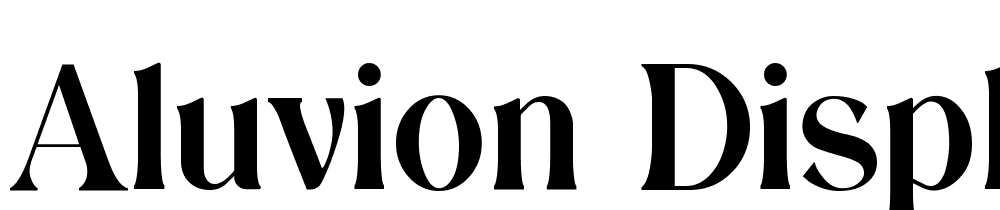 Aluvion Display font family download free