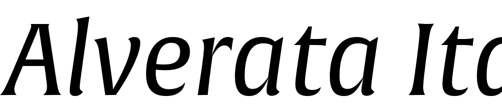 Alverata-Italic font family download free