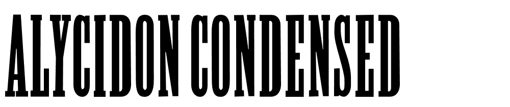 Alycidon-Condensed font family download free