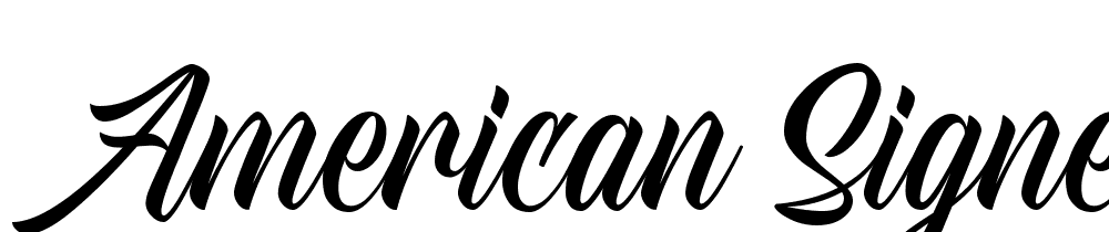 American Signer Personal Use font family download free