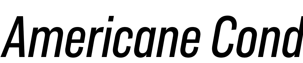 Americane-Cond-Italic font family download free