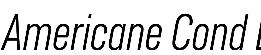 Americane-Cond-Light-Italic font family download free