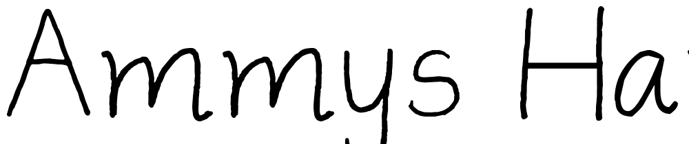 Ammys Hand writing font family download free